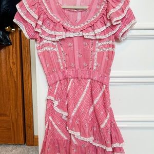 Loveshackfancy Bonita Dress Pink Jam